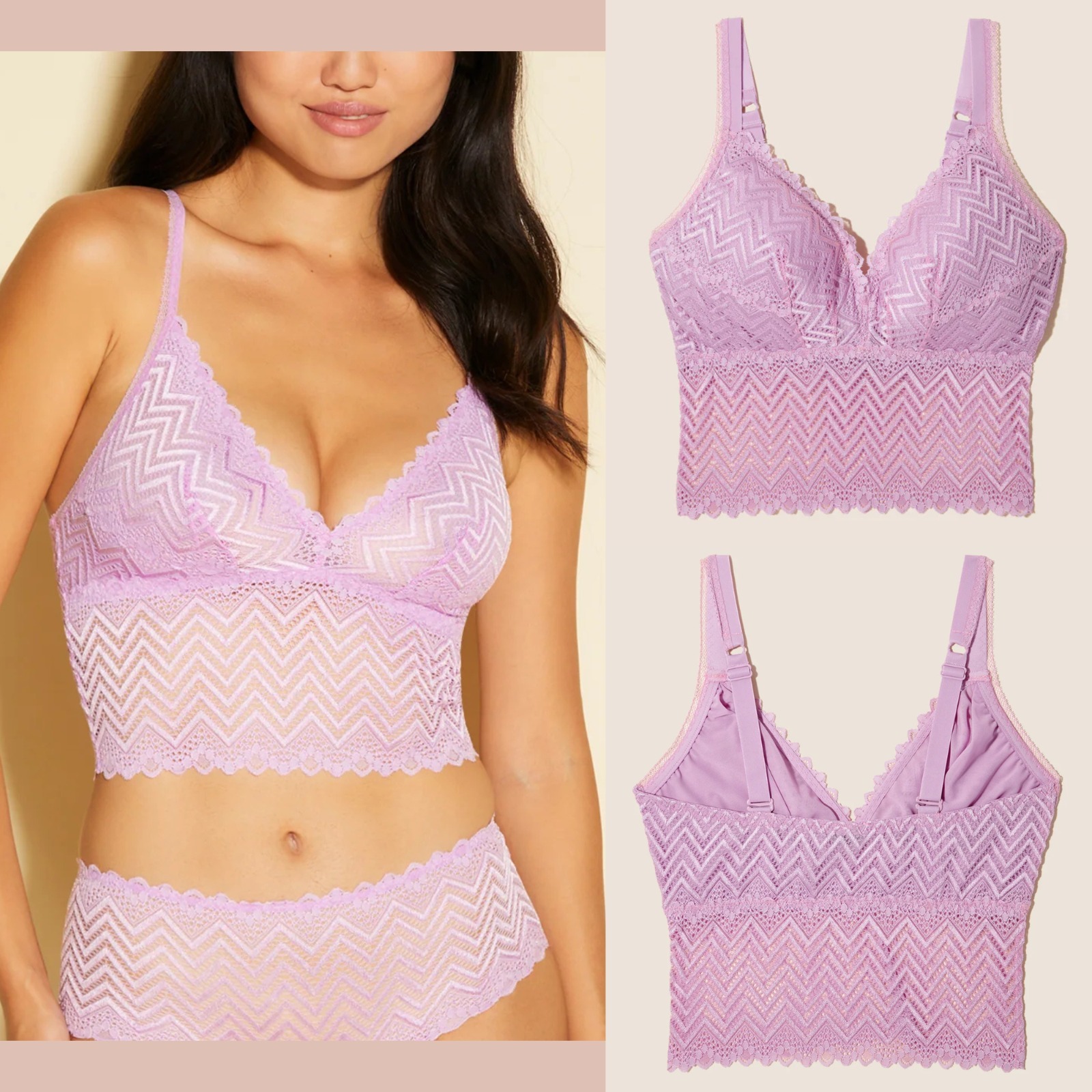 Nwt Cosabella [ Curvy Medium ] Ashanti Curvy Crop Lace Cami Neela Flower T2192